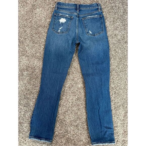 Abercrombie & Fitch Boyfriend Mid Rise Distressed Denim Jeans Women’s 24/00L - Picture 3 of 11